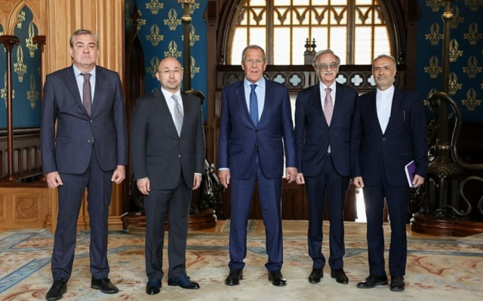  Lavrov discussed a ministerial meeting in Turkmenistan with diplomats from Caspian Sea countries