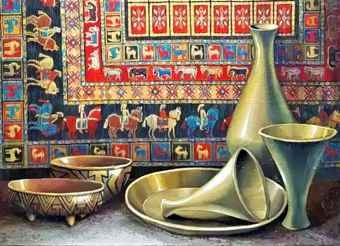  Turkmen artist presented national still lifes at an exhibition in Khabarovsk