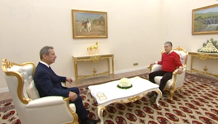  Gurbanguly Berdimuhamedov held a meeting with Ahmet Chalyk, Head of the Çalyk Holding Group of Companies
