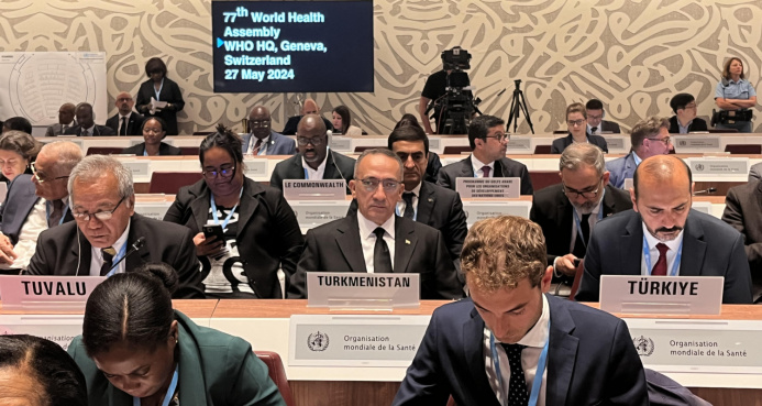  Туркменская делегация приняла участие в сессии Всемирной ассамблеи здравоохранения