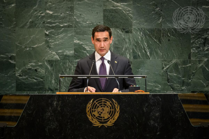  The President of Turkmenistan announced a number of initiatives from the UN podium.