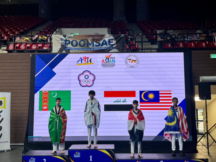  A Turkmen athlete has won a silver medal at the Asian Taekwondo Championship