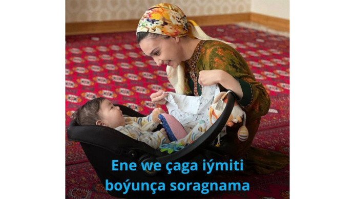  ÝUNISEF Türkmenistanda enäniň we çaganyň iýmitlenmegi bounça sowalnamany işläp taýýarlady