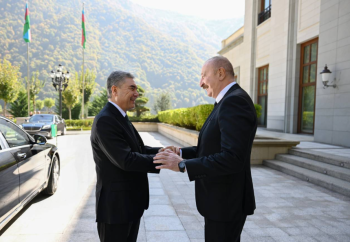 Gurbanguly Berdimuhamedow Gabalada Ilham Aliýew bilen duşuşdy