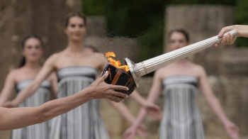 The flame of the Paris 2024 Games was lit in Ancient Olympia