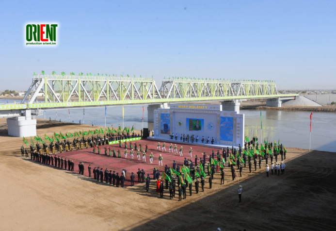  A new railway bridge across the Karakum River opened in Mary region