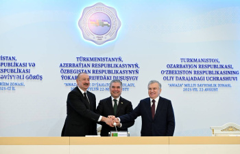 Transit and other emphases in the joint statement of Turkmenistan, Uzbekistan and Azerbaijan