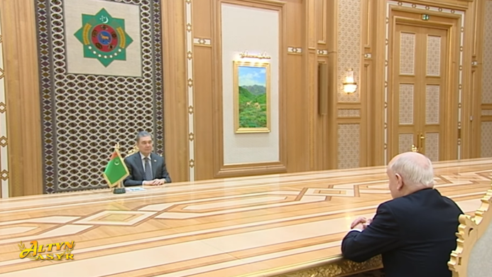  Gurbanguly Berdimuhamedov and Sergey Lebedev discussed issues of cooperation