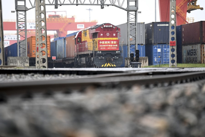  Синьхуа: Сиань обслужил более 5 тысяч грузовых поездов Китай-Европа с начала 2023 года
