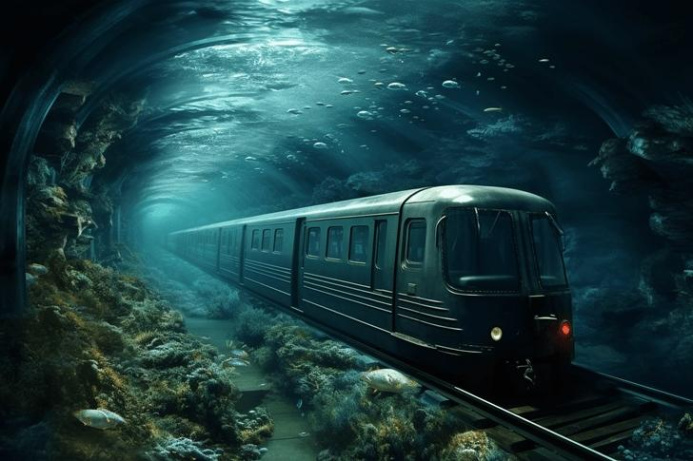  It is planned to launch underwater train from the UAE to India