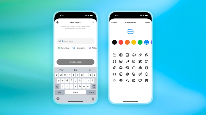  ChatGPT сделал функцию «Проекты» бесплатной для всех