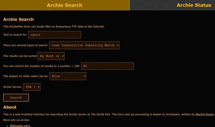  Энтузиасты восстановили деятельность первой поисковой системы Archie