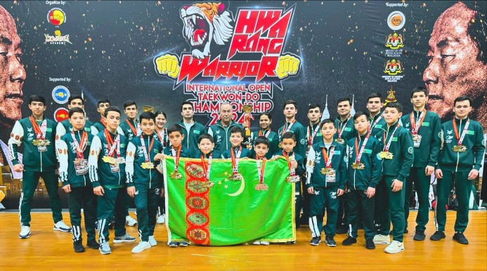  Turkmen taekwondo athletes won 34 medals at the International Tournament in Malaysia